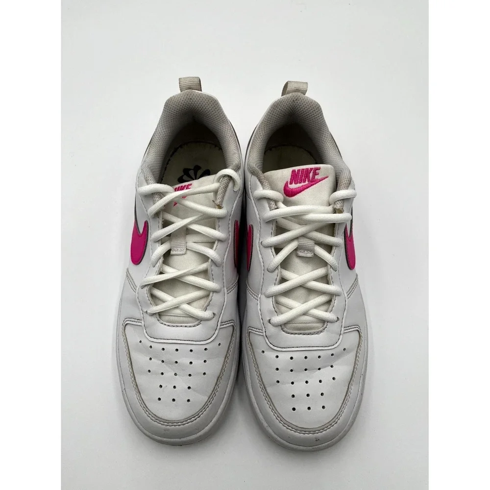 Nike Court Borough Low Recraft Unisex Kids 4.5 Casual Shoe White Leather Sneaker